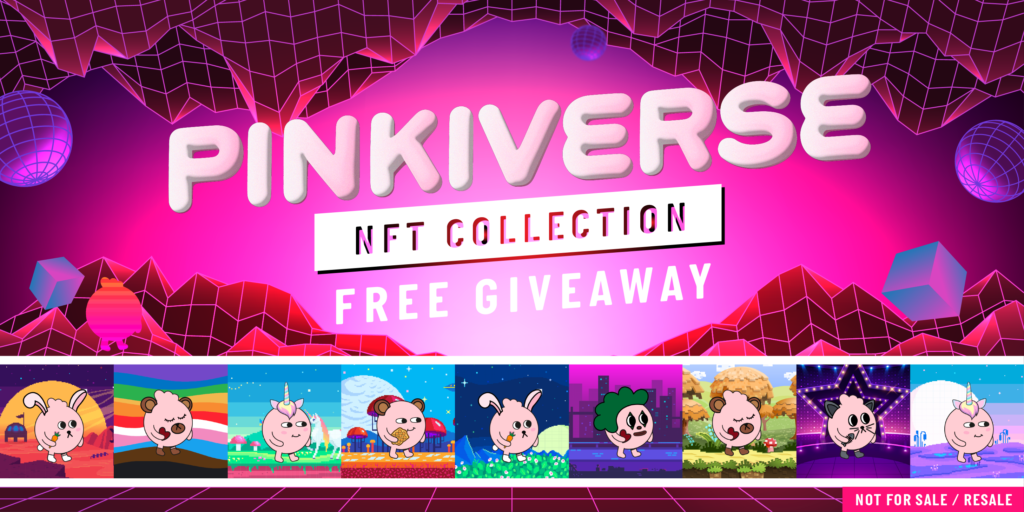 The banner of the Pinkiverse NFT collection.